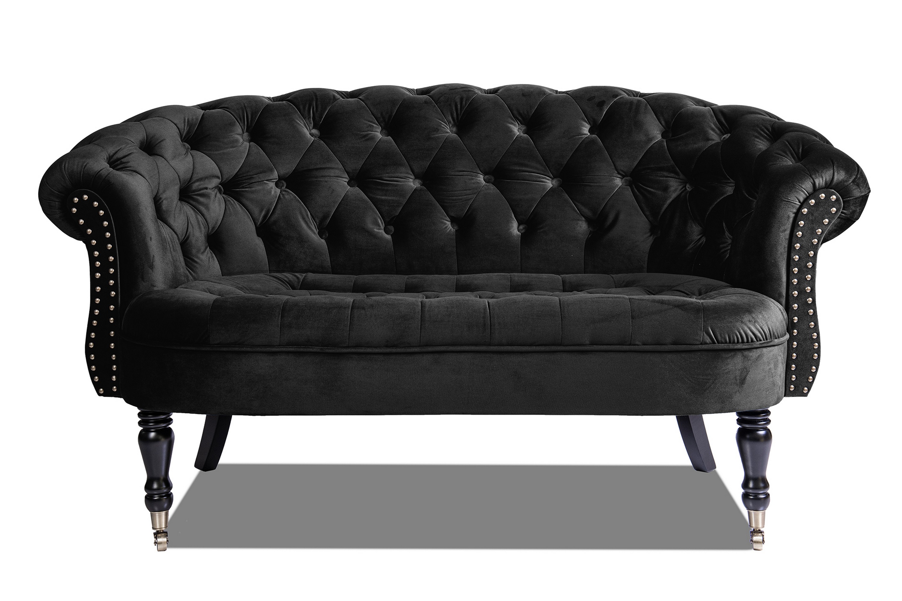 Chesterfield Ludovic Soffa 2-sits - Svart 2 sits soffa