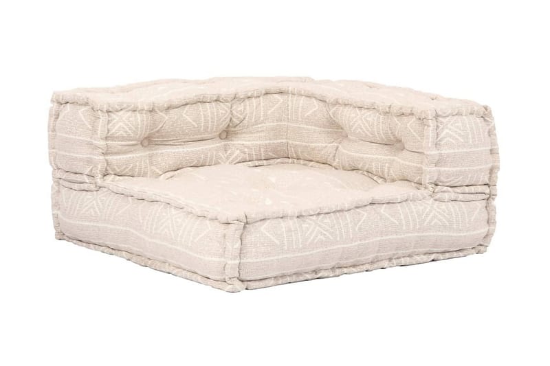 Modulpuff 2-sits beige tyg - Beige - Möbler - Soffa - 2 sits soffa