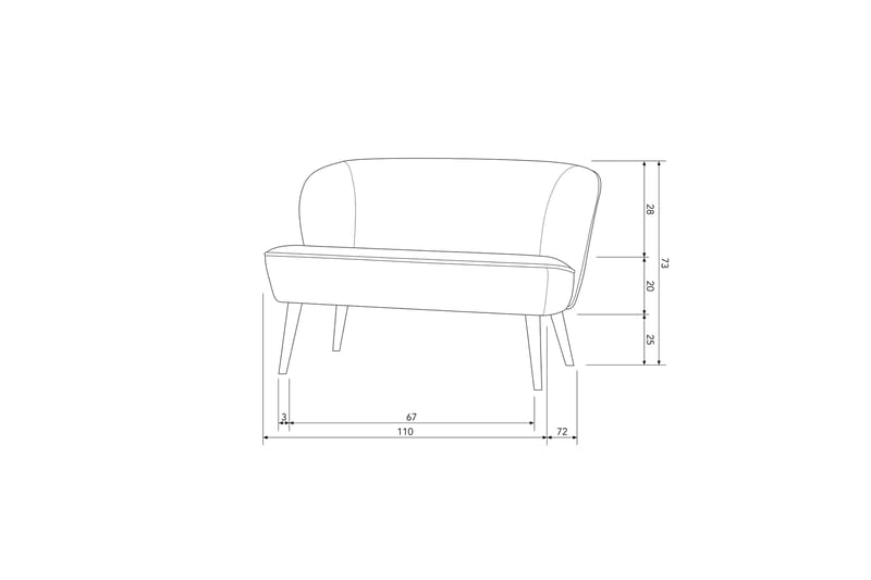 Serra Soffa 2-sits - Lila - 2 sits soffa