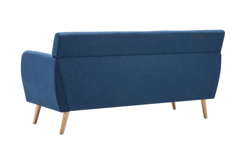 3-sitssoffa med tygklädsel 172x70x82 cm blå - Blå - 3 sits soffa