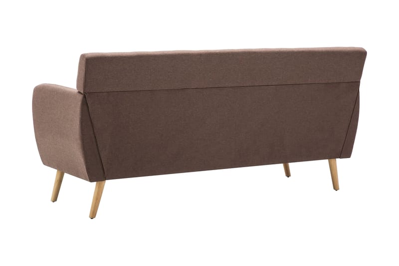 3-sitssoffa med tygklädsel 172x70x82 cm brun - Brun - 3 sits soffa