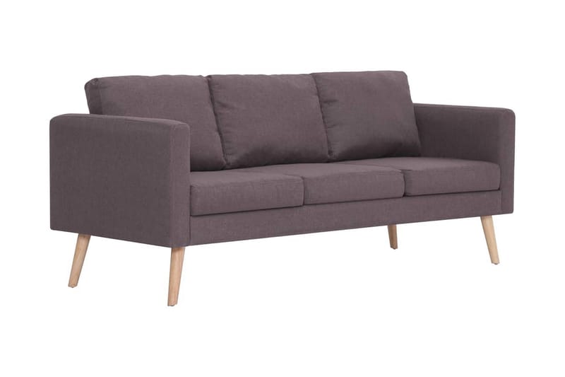 3-sitssoffa tyg taupe - Brun - 3 sits soffa