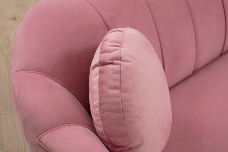 Caraquet Soffa 3-sits - Rosa - 3 sits soffa