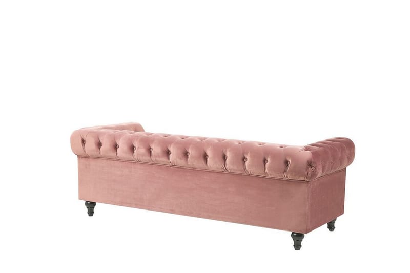 Casonya 3-sits Soffa - Rosa/Sammet - 3 sits soffa