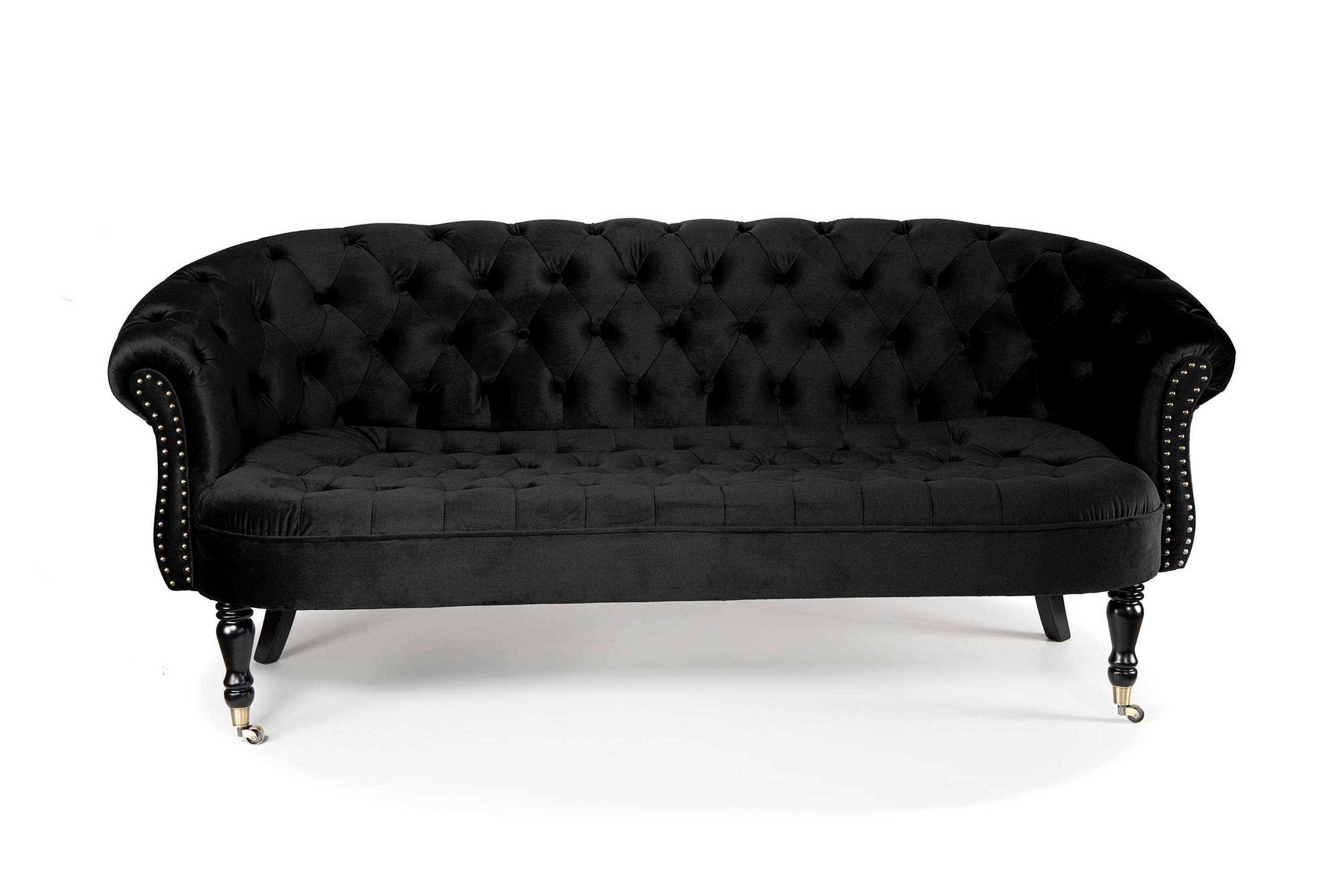 Chesterfield Ludovic Soffa 3-sits - Svart 3 sits soffa