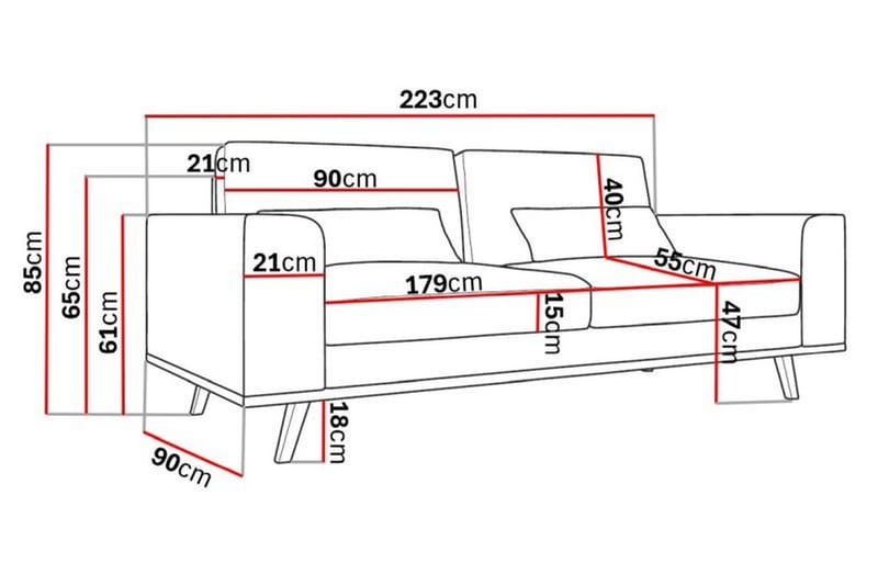 Copenhagen 3-sits Soffa Manchester - Beige - Möbler - Soffa - 3 sits soffa