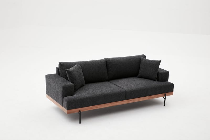 Dalim Soffa 3-sits - Mörkgrå - 3 sits soffa