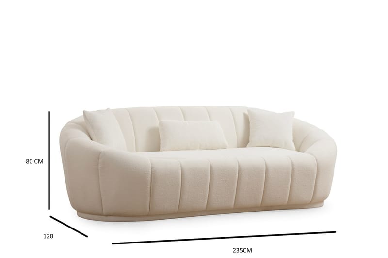 Dara Soffa 3-sits - Beige - 3 sits soffa