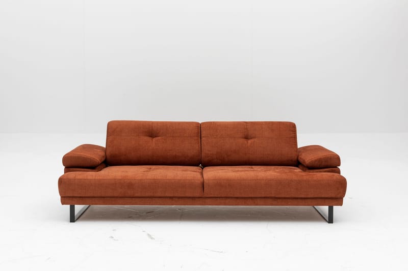 Kitimat Soffa 3-sits - Orange - Skinnsoffor - Sammetssoffa - 3 sits soffa - 4 sits soffa - Soffa - 2 sits soffa