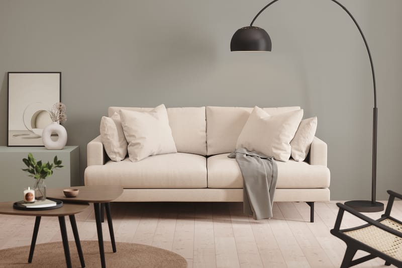 Menard Djup 3 sits Soffa 205 cm Bred - Ljus Beige / Natur - Möbler - Soffa - 3 sits soffa