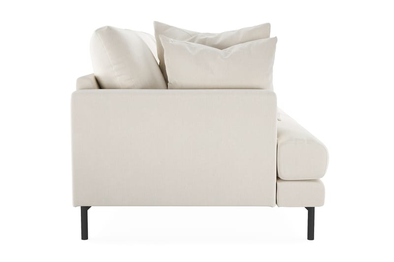 Menard Djup 3 sits Soffa Sammet 205 cm bred - Ljus Beige / Vit - Möbler - Soffa - 3 sits soffa