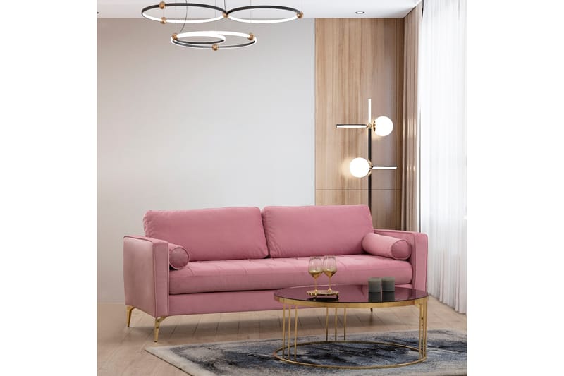 Mirrilnesh Soffa 3-sits - Rosa - 3 sits soffa