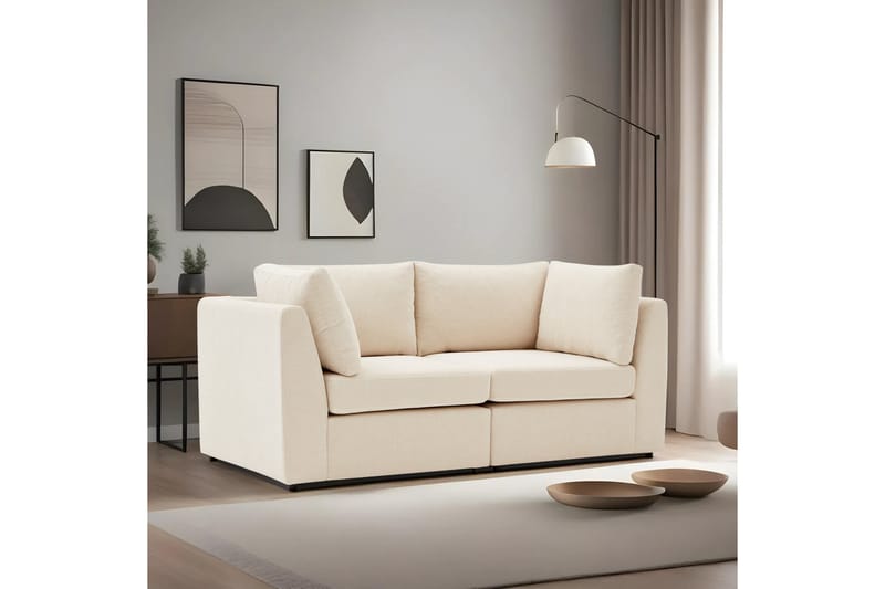 Mottona Soffa 2-sits - Cream - 3 sits soffa