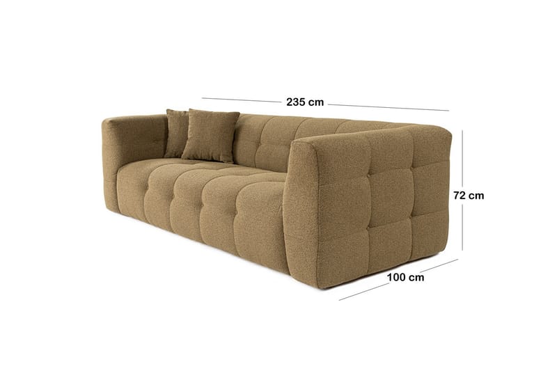 Octavian Soffa 2-sits - Khaki - 3 sits soffa