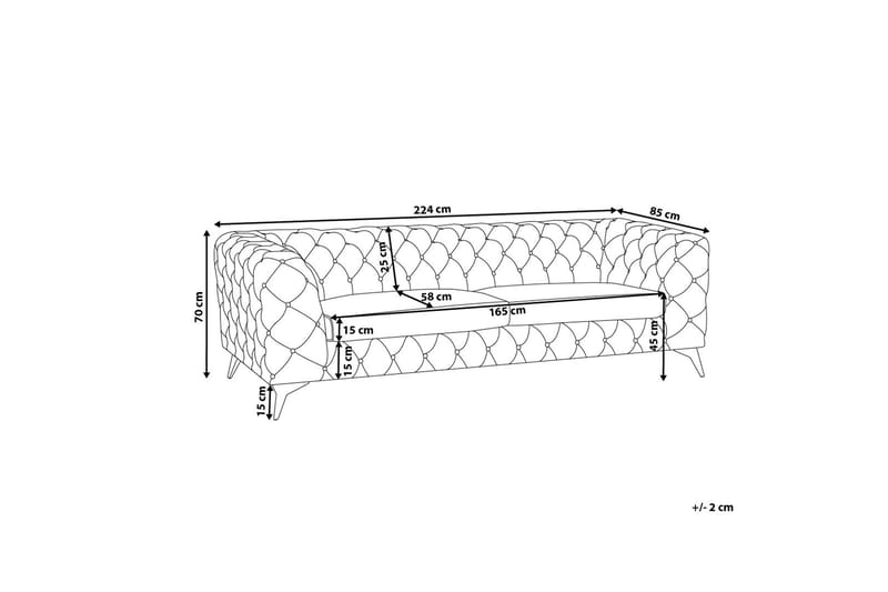 Sotra Soffa 2-4 Sits - Lila - 3 sits soffa