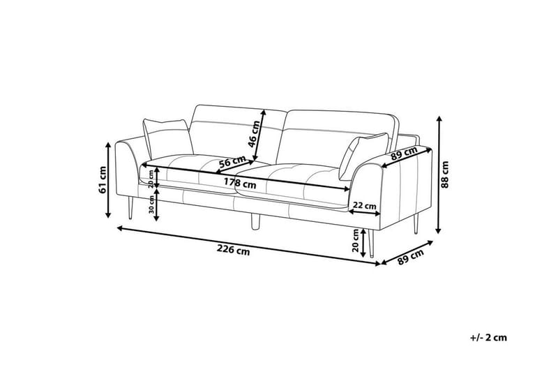 Torget Soffa 3 Sits - Svart - Möbler - Soffa - 3 sits soffa