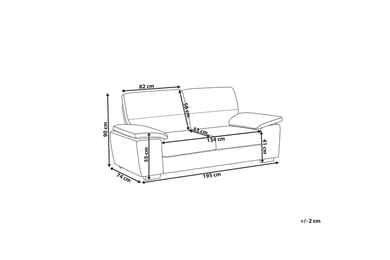 Vogar Soffa 3 Sits - Svart - Möbler - Soffa - 3 sits soffa