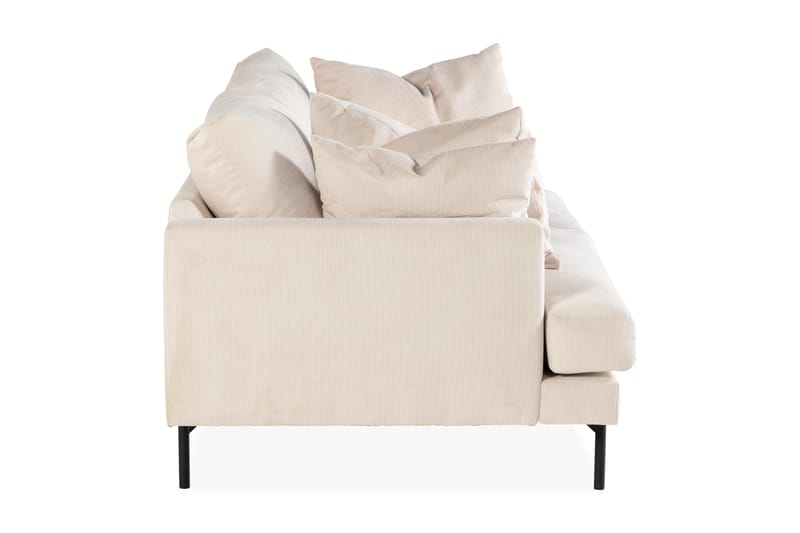 Menard 4-sits Soffa Manchester Tyg 225 cm bred - Ljus Beige / Natur - Möbler - Soffa - 4 sits soffa