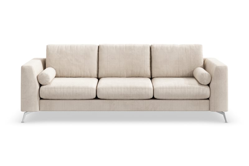 Ocean Lyx 4-sits Soffa - Beige/Krom - 4 sits soffa