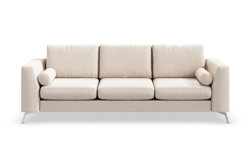 Ocean Lyx 4-sits Soffa - Beige/Krom - 4 sits soffa