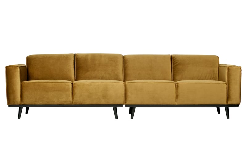 Statement 4-sits Sammetssoffa, Honungsgul