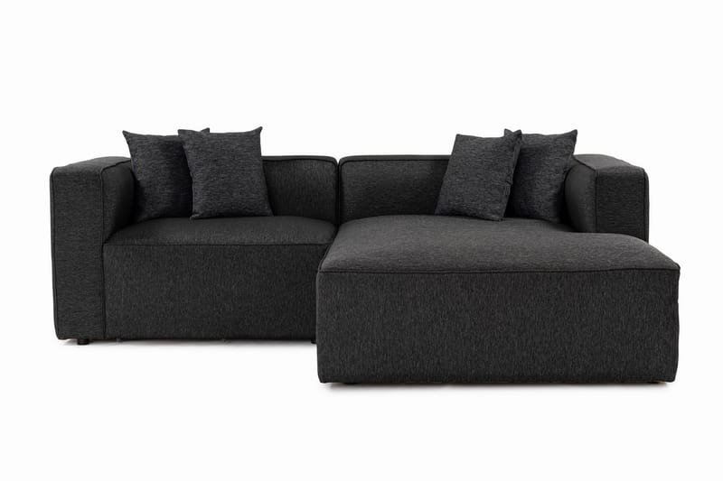 Abbas 4-sits Soffa med Divan - Antracit - Möbler - Soffa - Divansoffor & schäslongsoffa