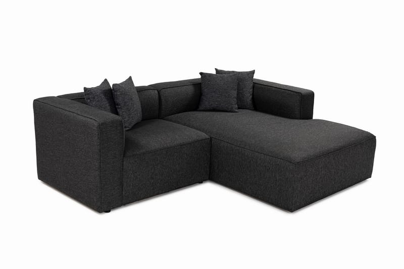 Abbas 4-sits Soffa med Divan - Antracit - Möbler - Soffa - Divansoffor & schäslongsoffa