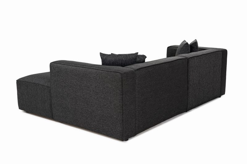 Abbas 4-sits Soffa med Divan - Antracit - Möbler - Soffa - Divansoffor & schäslongsoffa