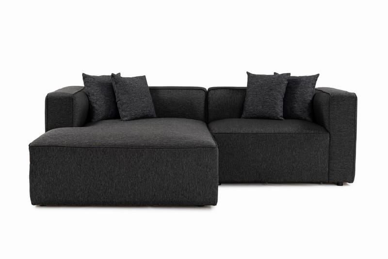 Abbas 4-sits Soffa med Divan - Antracit - Möbler - Soffa - Divansoffor & schäslongsoffa