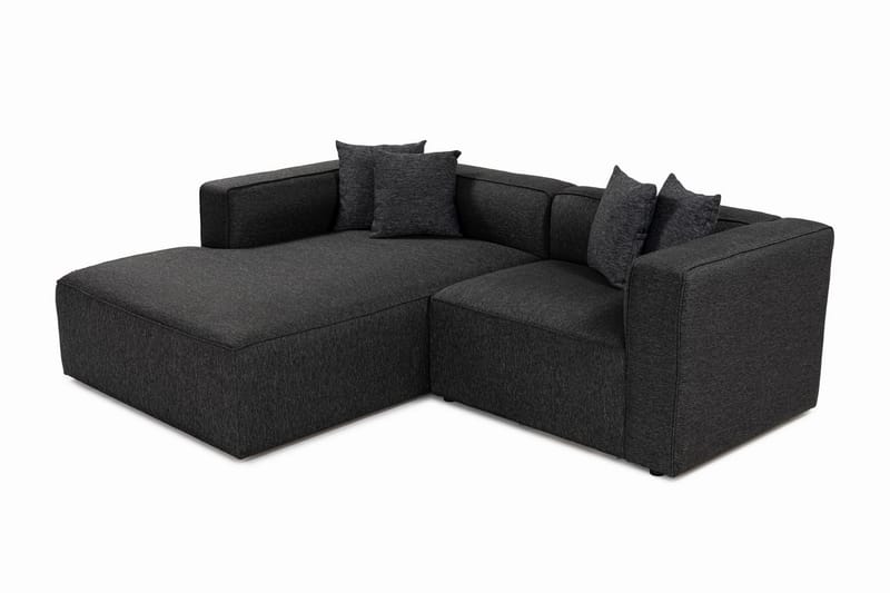 Abbas 4-sits Soffa med Divan - Antracit - Möbler - Soffa - Divansoffor & schäslongsoffa