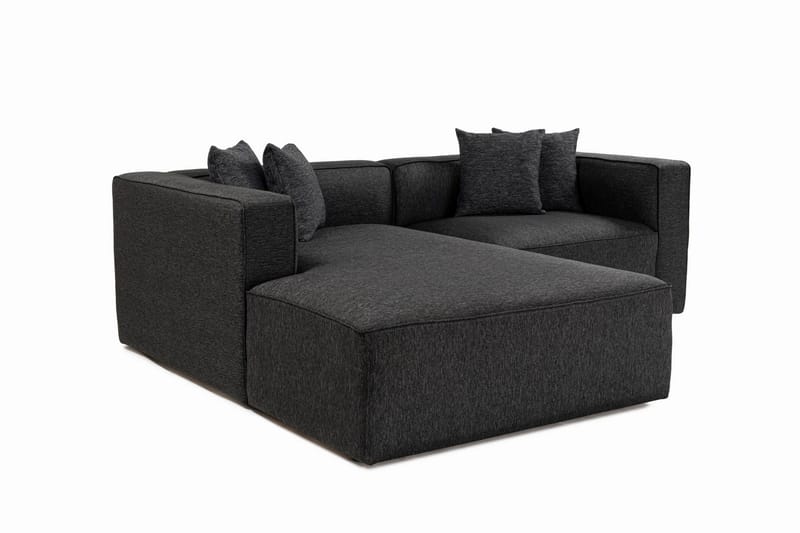 Abbas 4-sits Soffa med Divan - Antracit - Möbler - Soffa - Divansoffor & schäslongsoffa