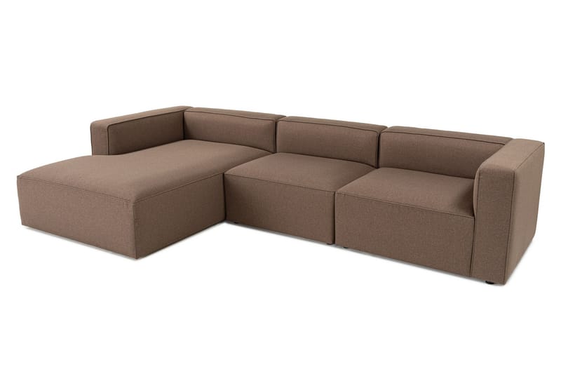 Abbas 4-sits Soffa med Divan - Brun - Möbler - Soffa - Divansoffor & schäslongsoffa