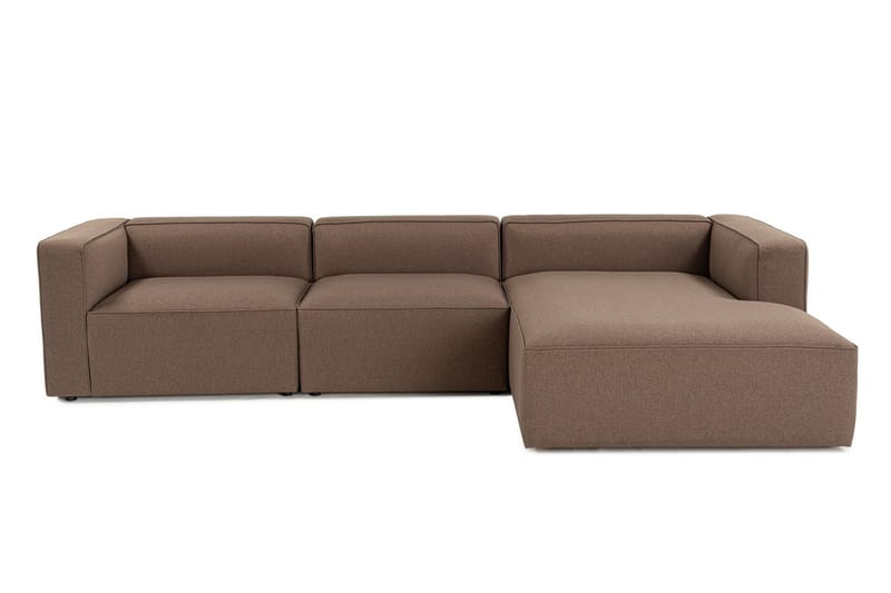 Abbas 4-sits Soffa med Divan - Brun - Möbler - Soffa - Divansoffor & schäslongsoffa