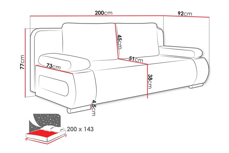 Adelma Soffa 3-sits - Brun - Möbler - Soffa - 3 sits soffa