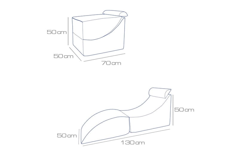 Antigua Dagbädd med Rygg 50 cm - Antracit - Möbler - Soffa - Dagbäddar