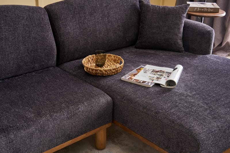 Arman 4-sits Soffa med Divan - Antracit - Möbler - Soffa - Divansoffor & schäslongsoffa