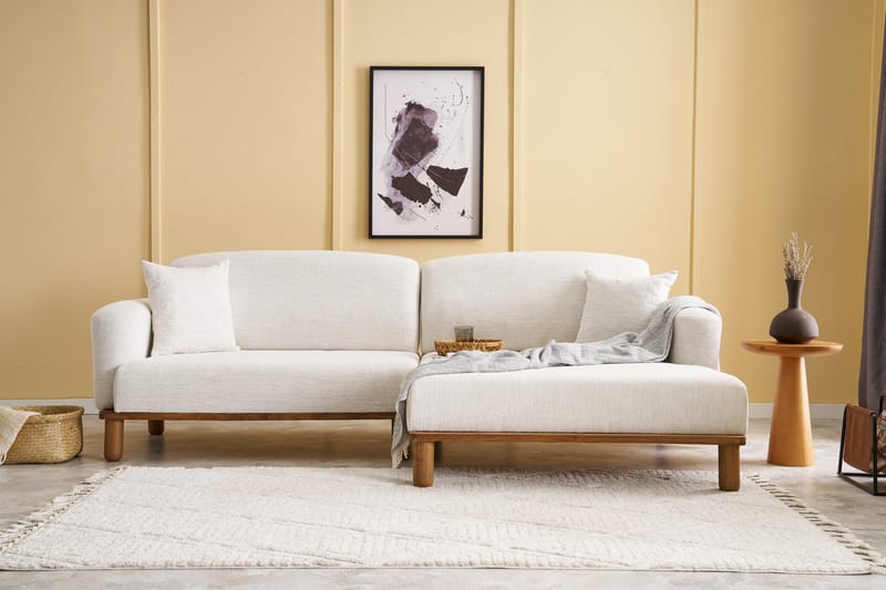 Arman 4-sits Soffa med Divan - Creme - Möbler - Soffa - Divansoffor & schäslongsoffa