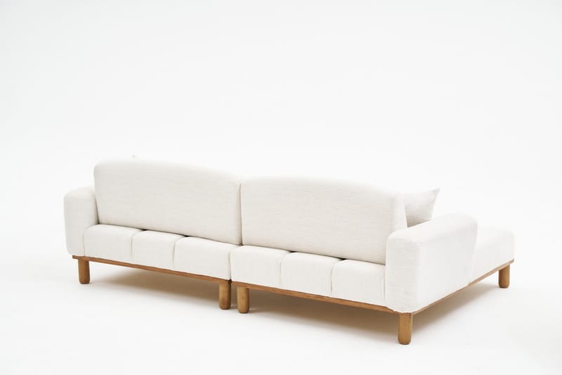 Arman 4-sits Soffa med Divan - Creme - Möbler - Soffa - Divansoffor & schäslongsoffa