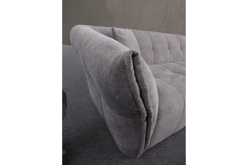 Azzo 4-sits Soffa med Divan - Ljusgrå - Möbler - Soffa - Divansoffor & schäslongsoffa