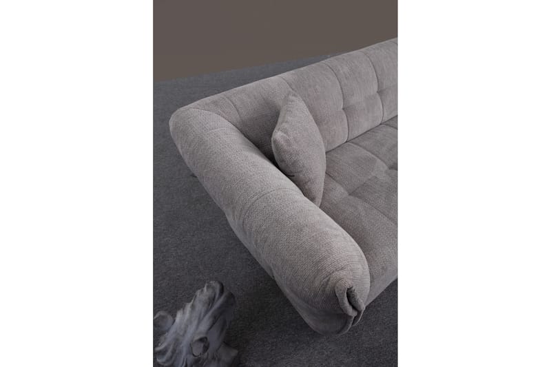 Azzo 4-sits Soffa med Divan - Ljusgrå - Möbler - Soffa - Divansoffor & schäslongsoffa