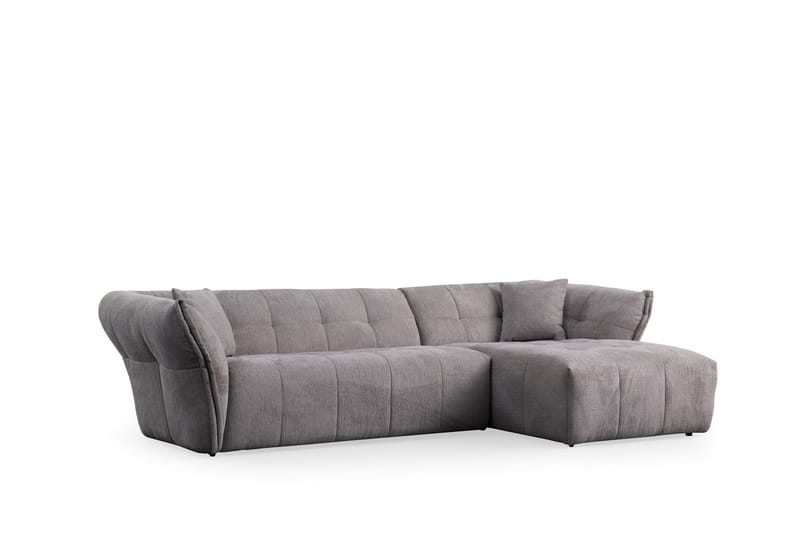 Azzo 4-sits Soffa med Divan - Ljusgrå - Möbler - Soffa - Divansoffor & schäslongsoffa