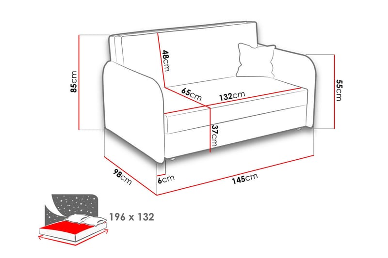 Viva Bäddsoffa - Grå - Möbler - Soffa - Bäddsoffa - Bäddsoffa 2 sits