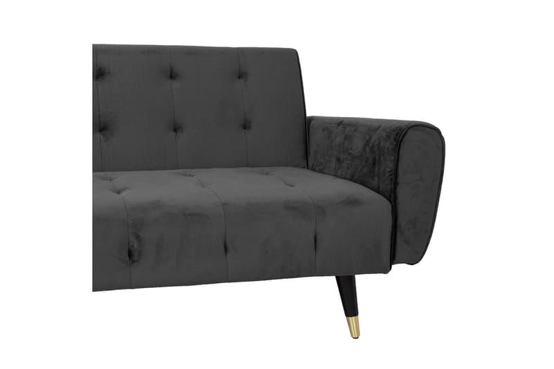 Falun Bäddsoffa 214x83 cm Grå Sammet - Möbler - Soffa - Bäddsoffa - Bäddsoffa 3 sits