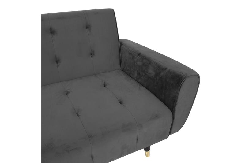 Falun Bäddsoffa 214x83 cm Grå Sammet - Möbler - Soffa - Bäddsoffa - Bäddsoffa 3 sits