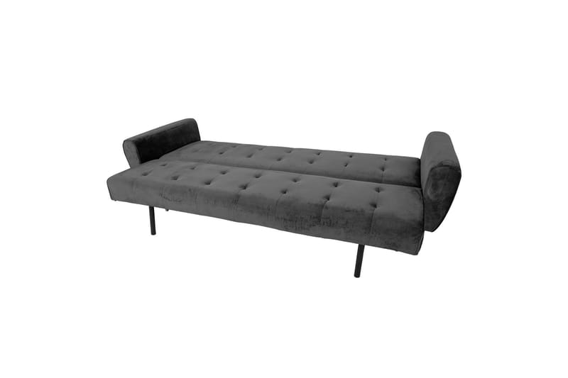 Falun Bäddsoffa 214x83 cm Grå Sammet - Möbler - Soffa - Bäddsoffa - Bäddsoffa 3 sits