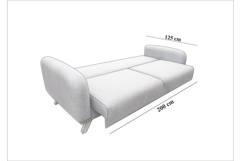 Malkiat Bäddsoffa - Antracit - Bäddsoffa - Bäddsoffa 3 sits