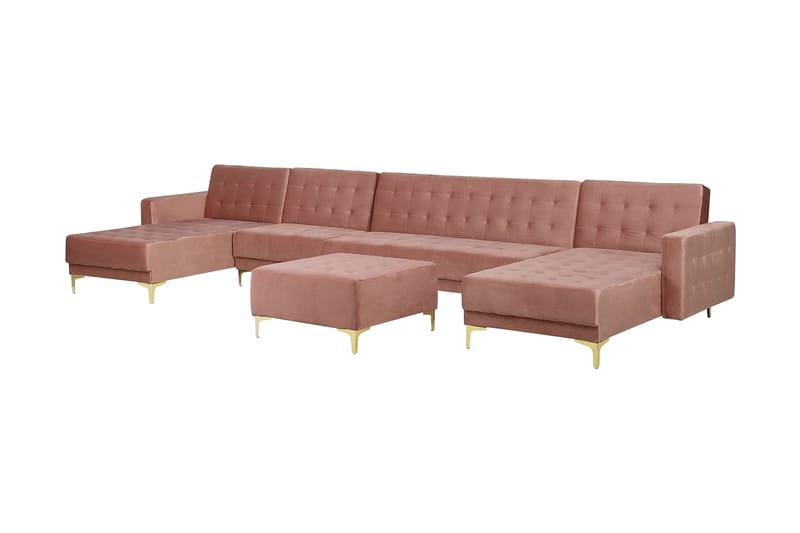 Aberdeen Bäddsoffa med Fotpall - Rosa - Möbler - Soffa - Bäddsoffa