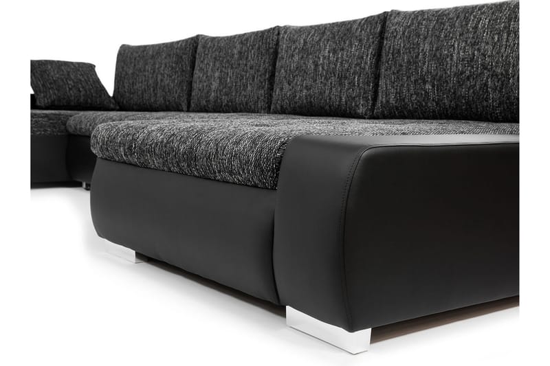 Cillo Stor Djup Bäddsoffa Dubbeldivan 4-sits 340x140 cm U-formad - Blå - Möbler - Soffa - Bäddsoffa - Bäddsoffa divan