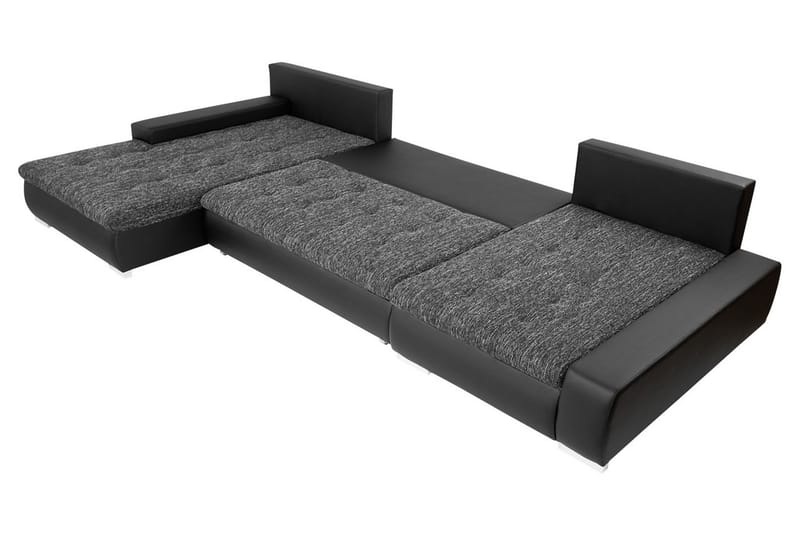 Cillo Stor Djup Bäddsoffa Dubbeldivan 4-sits 340x140 cm U-formad - Blå - Möbler - Soffa - Bäddsoffa - Bäddsoffa divan