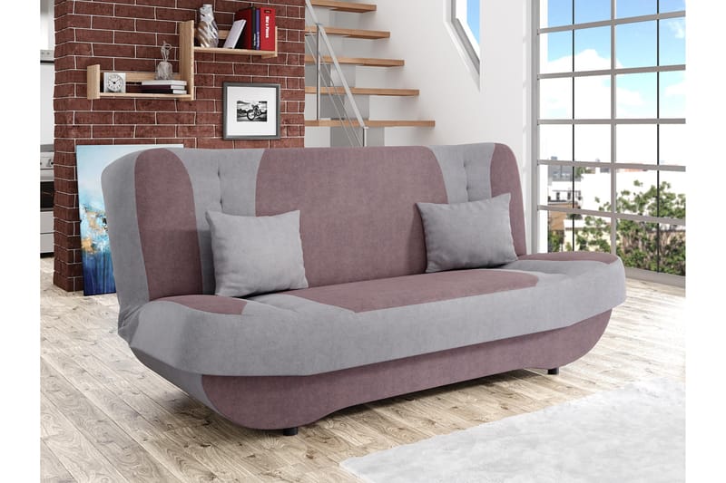 Burralla Bäddsoffa 2-sits - Grå/Rosa - Möbler - Soffa - Bäddsoffa